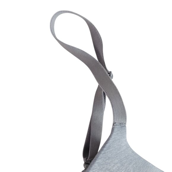 Victoria's Secret Uplift Semi Demi Bra Gray 34D Underwire Adjustable Seamless - Picture 4 of 9